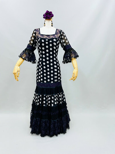 楽天市場】【 送料無料 】 フラメンコ衣装 ピンク ドット柄 ワンピース