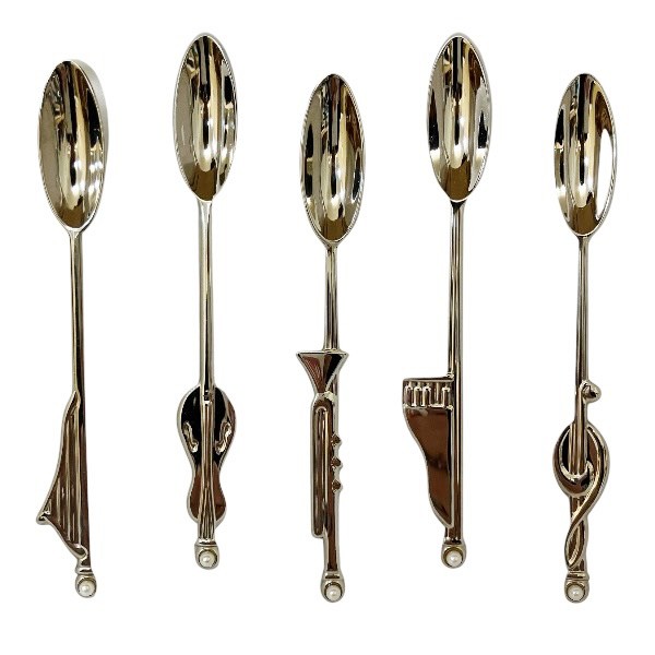 楽天市場】ミキモト 真珠の小粒付 楽器ティースプーン 5本セット spoon