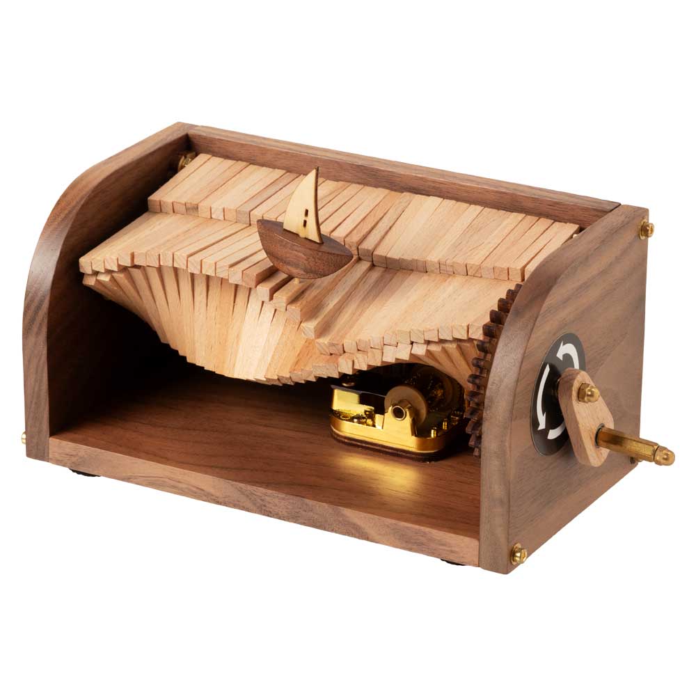 楽天市場】汽車が走る木製オルゴール サンタクロース ブナ材 曲目