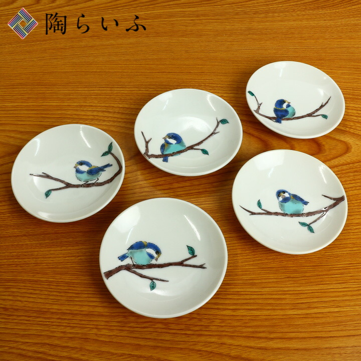 楽天市場】九谷焼 6号皿揃 吉田屋風桃に鳥/青郊窯＜送料無料＞和食器