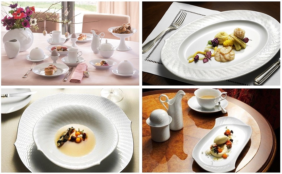 マイセン 波の戯れ ホワイト ペアケーキプレート 000000/29470/2P | 波