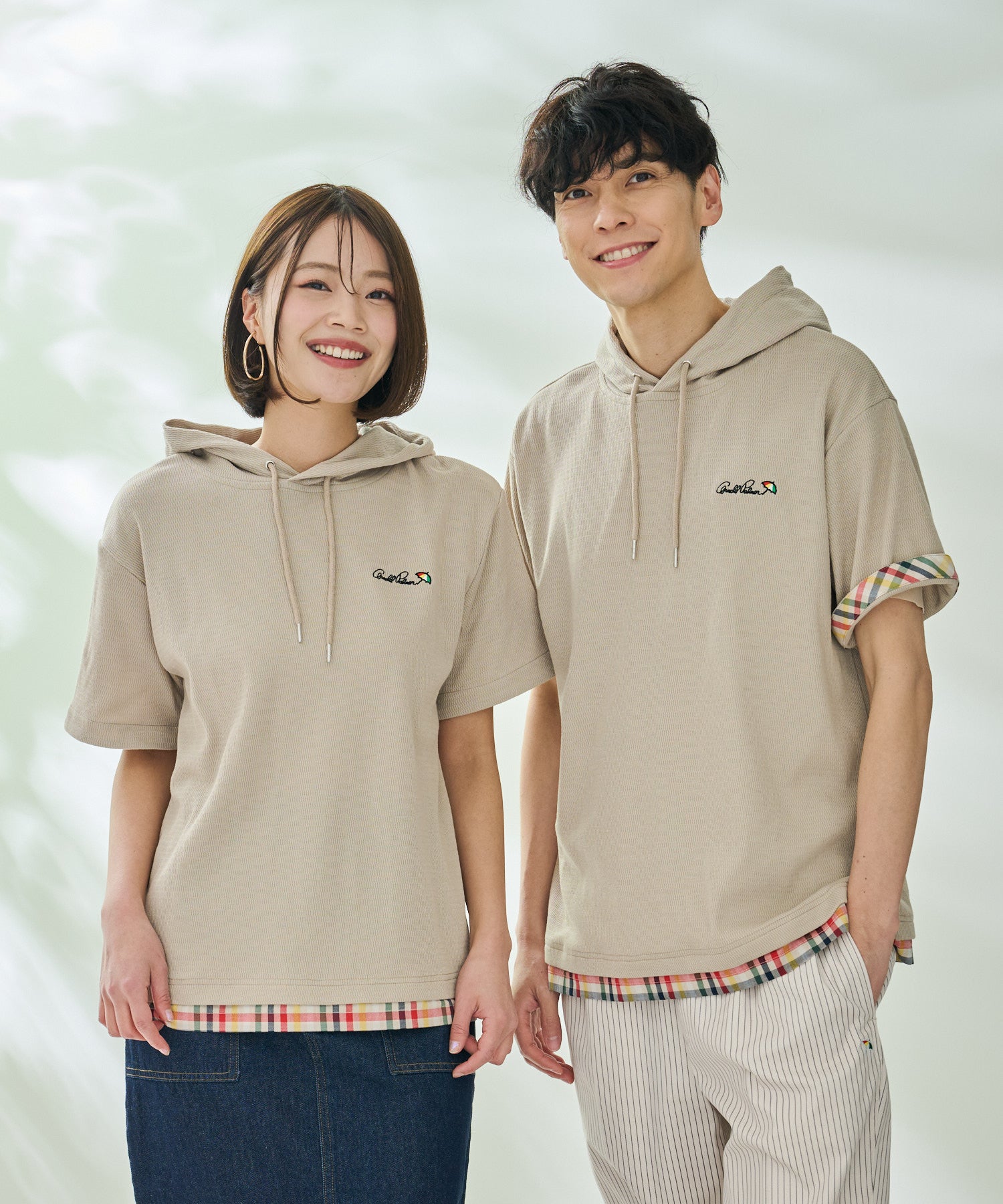 ハニカムワッフル シェア 半袖フーディ（パーカー/ユニセックス