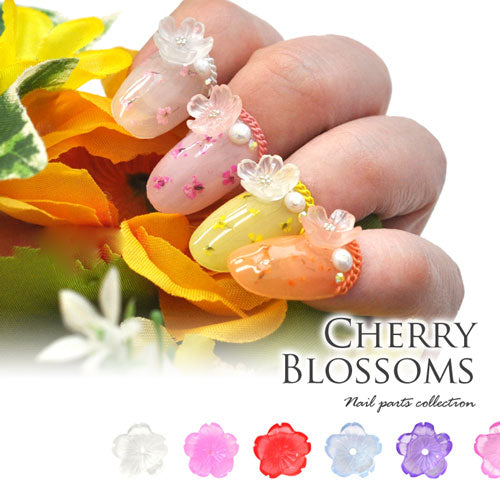 さくら 桜 春 フラワー パーツ 選べる10色 カラフル 樹脂 立体 3D