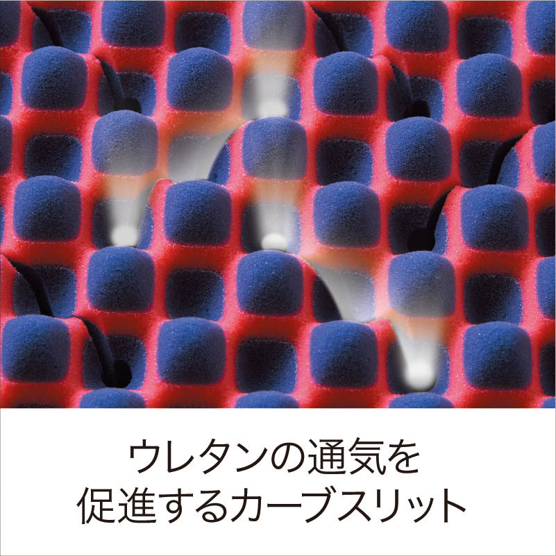 エアー03] マットレス／HARD （シングル）9x97x195cm ダークブルー