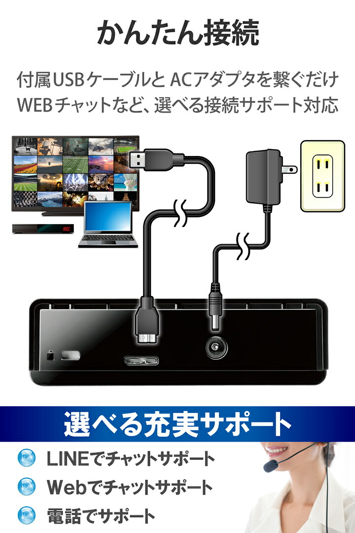 TV向け外付けハードディスク | エレコムダイレクトショップ本店はPC
