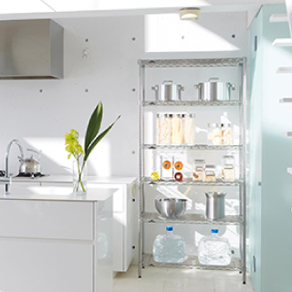 エレクターのスチールラック｜ベーシックシリーズ ワイヤーシェルフ