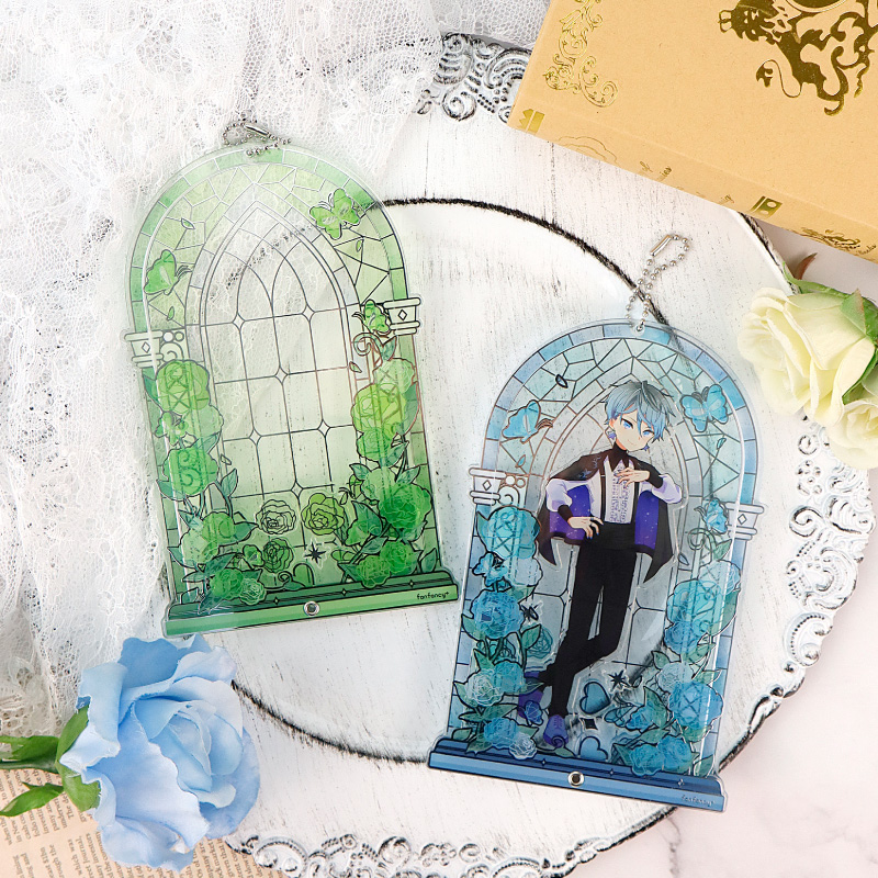 プレミアムアクリルフレーム ステンドグラス ガーデン レッド| FUKUYA