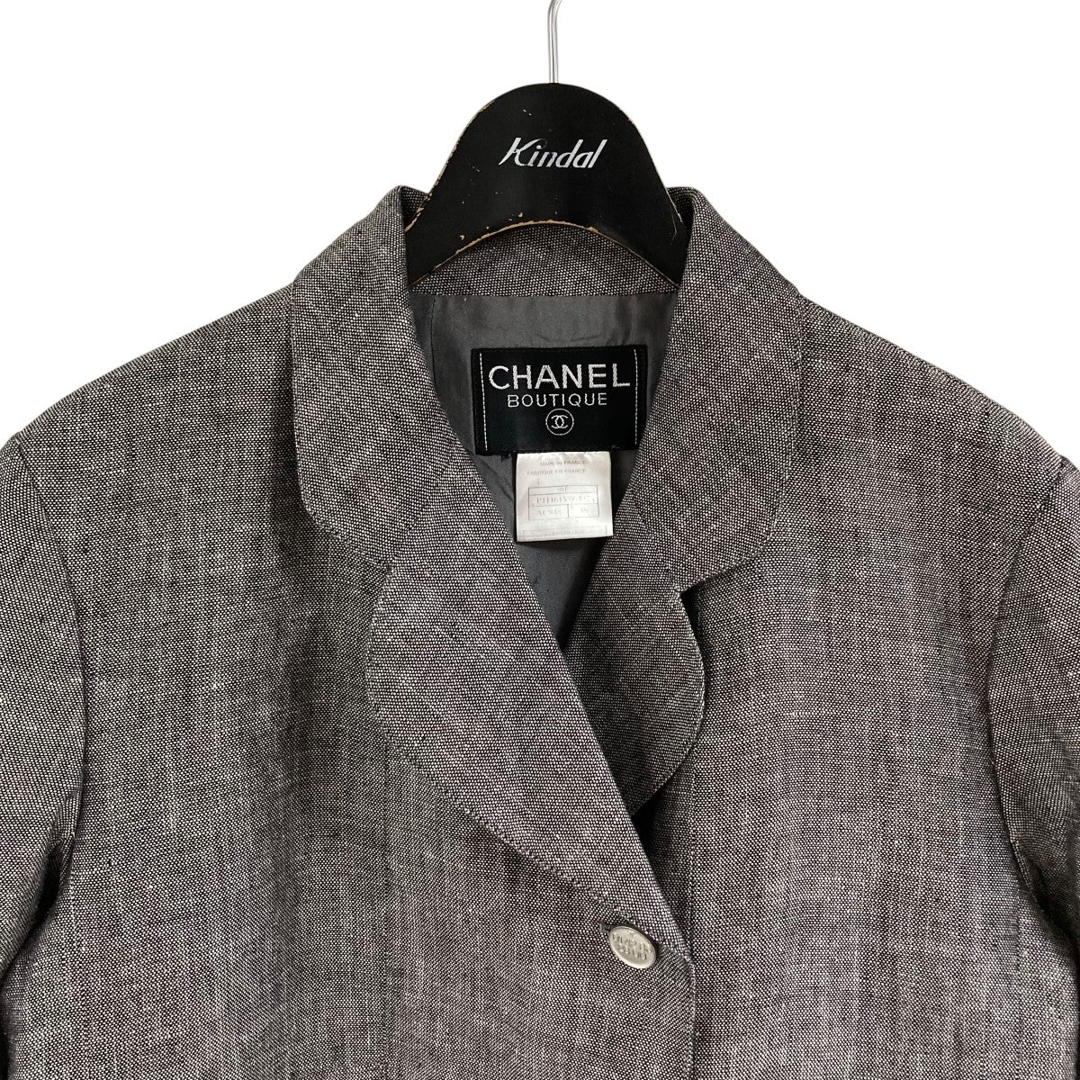 CHANEL(シャネル) リネンセットアップジャケット P11161 グレー サイズ