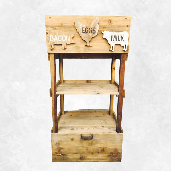 ディスプレイラック シェルフ 木製 陳列 棚 アンティーク ヴィンテージ