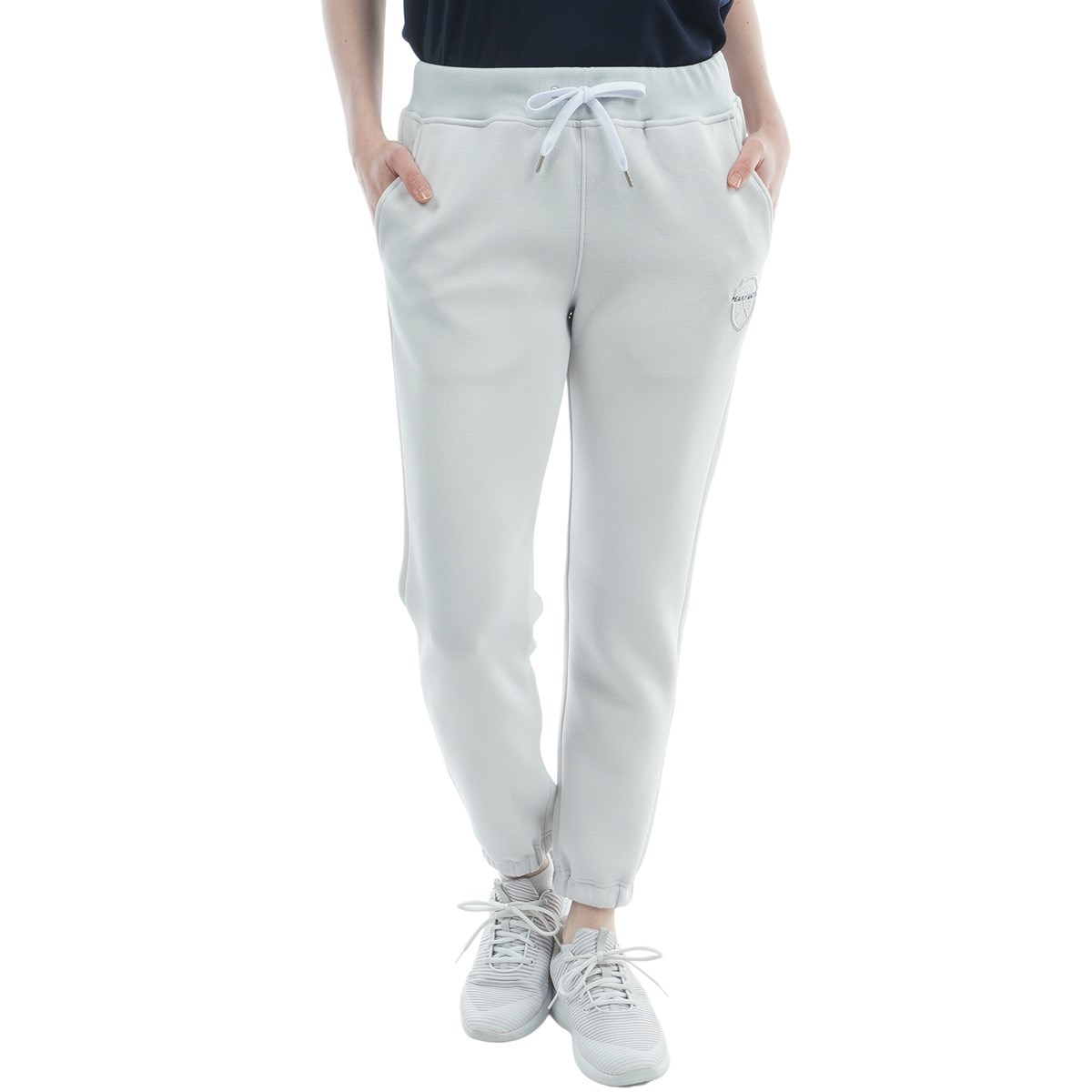 パーリーゲイツ】美品 ジョガーパンツ 花柄 ホワイト 1サイズ