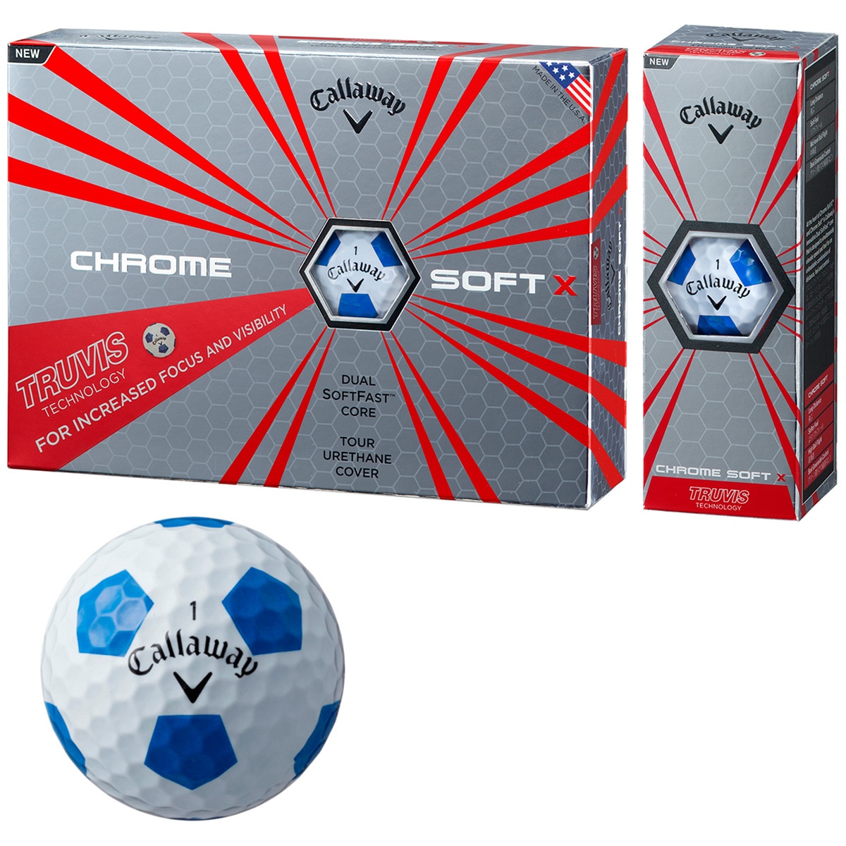 口コミ・評価｜クロムソフト X TRUVIS ボール ホワイト／ブルー