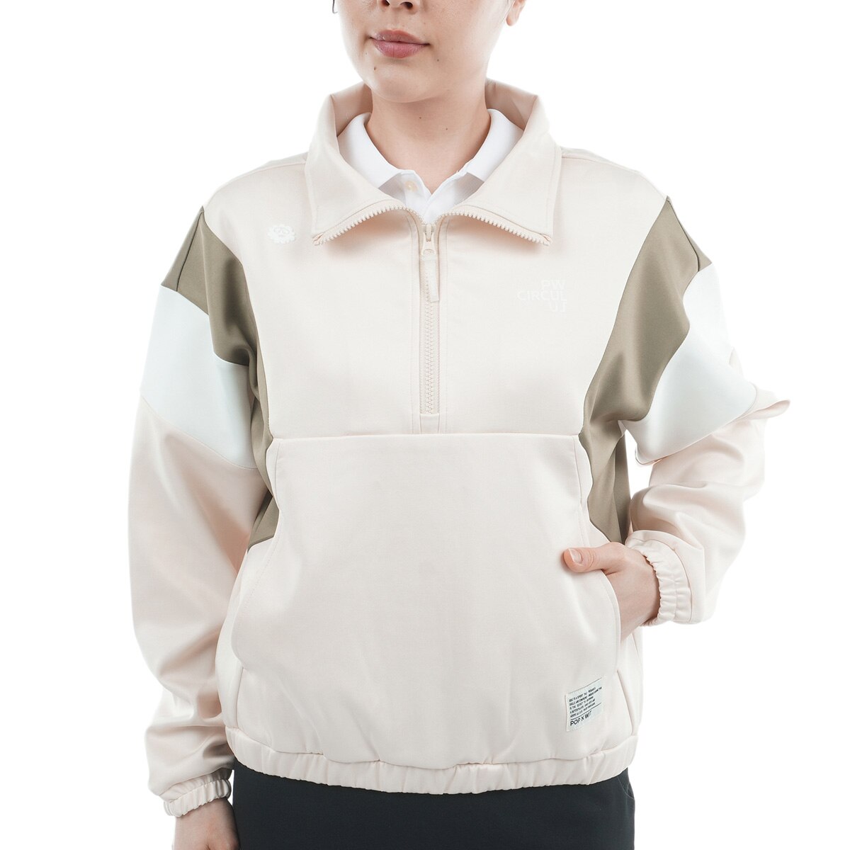 ストレッチ カラーブロッキング プルオーバー レディス(中間着