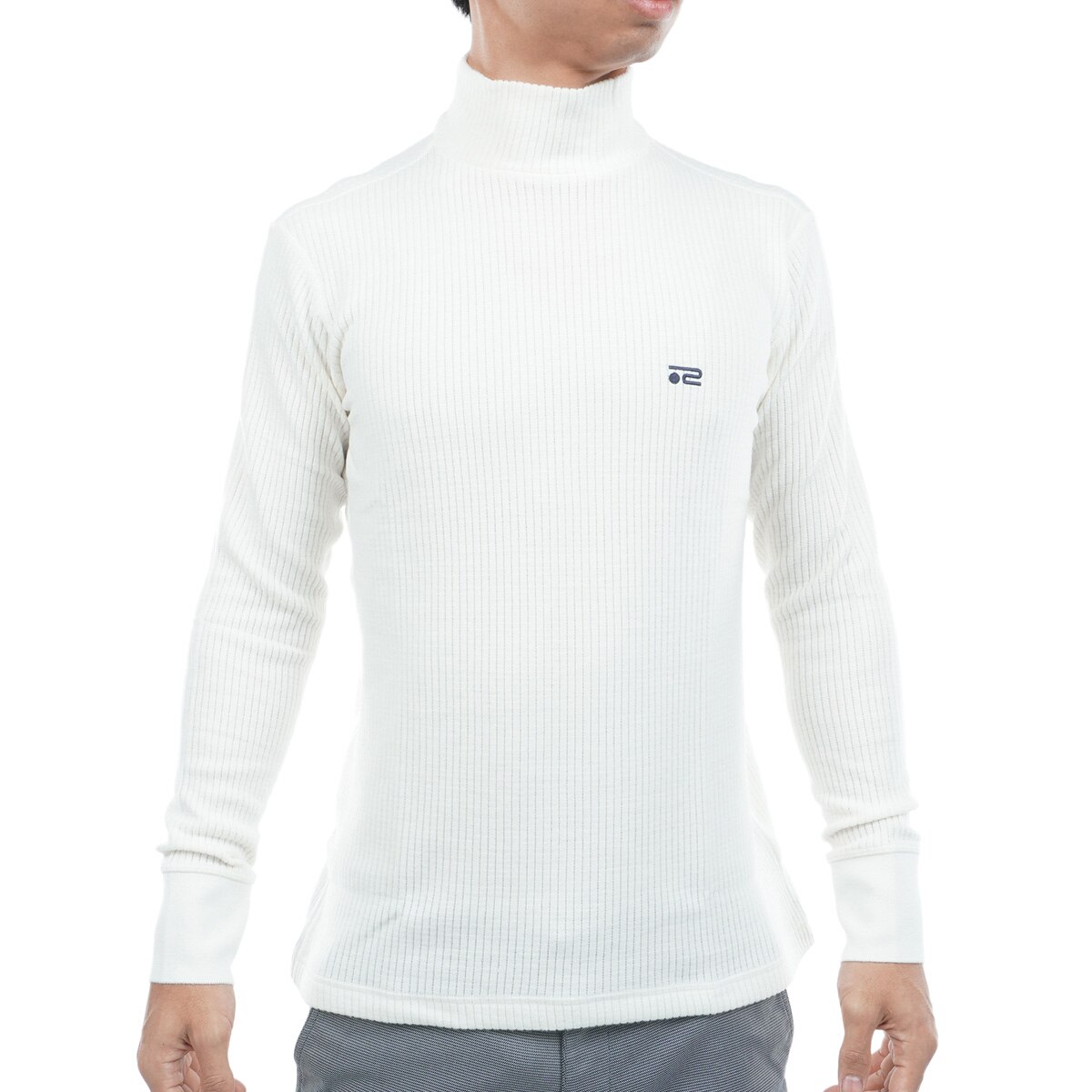 ストレッチ 微起毛 ワッフル ハイネックインナー長袖シャツ(【男性