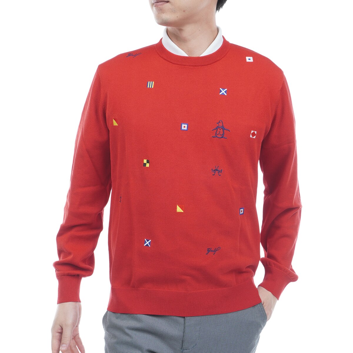 口コミ・評価｜SEASON フラッグモチーフ刺繍 クルーネックセーター