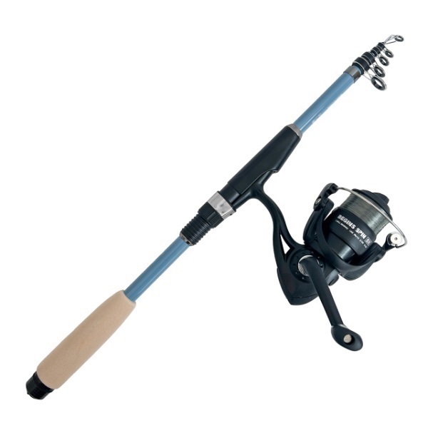 BEGINS PACK 180【振り出しコンパクトロッドとナイロン付きスピニング