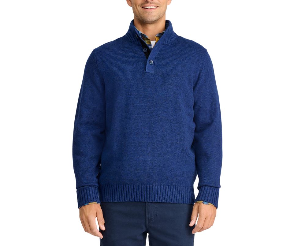IZOD Mens Holiday Gingham Mock Pullover Sweater – ShopCGX