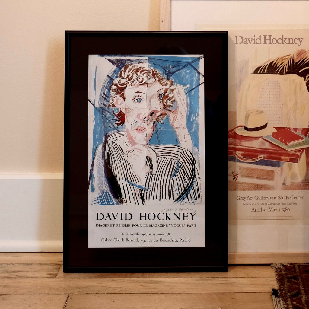 Hockney Vintage 80s French Art Exhibition Poster | Golden Rule