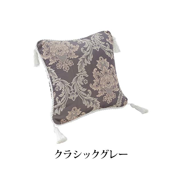 クッションカバー 花柄 45cm おしゃれ かわいい 刺繍 レース ブルー