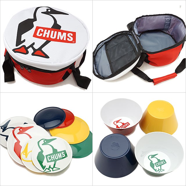 CHUMS（チャムス） メラミン ディッシュセット 収納ケース付き