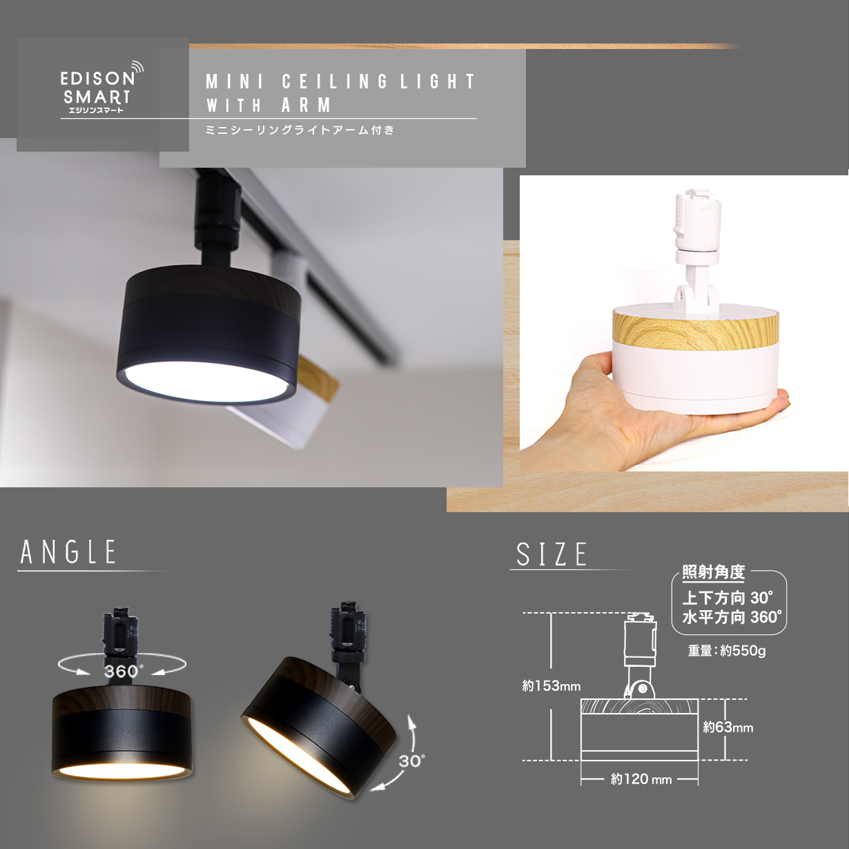 Edison Smart（エジソンスマート） ミニシーリングライト 2個セット