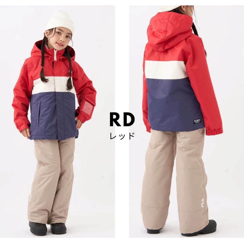 FILA（フィラ） キッズ スノーウェア上下セット ユニセックス スノボ