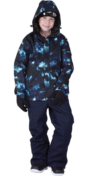 ポンタぺス（PONTAPES） スノーボードウェア キッズ 上下セット 中綿