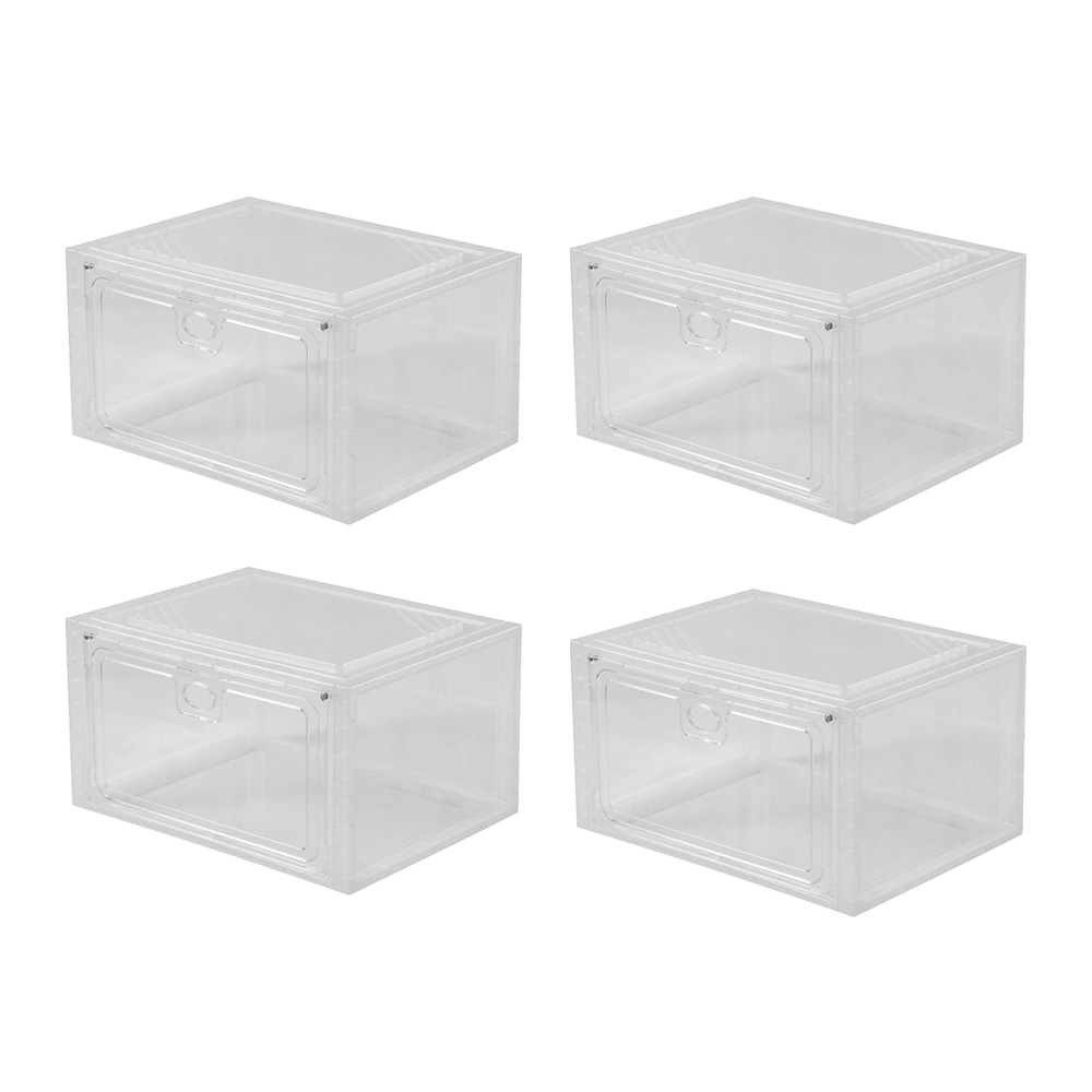 シューズボックス クリア 1足 4個 セット 靴箱 おしゃれ 大容量