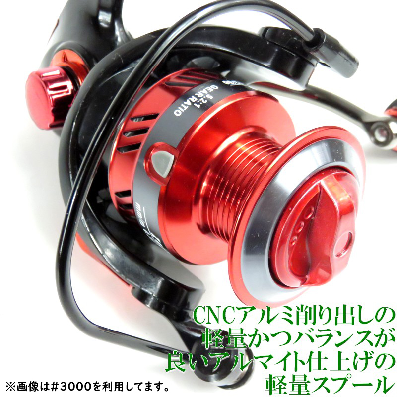 スピニングリール リール 1000番 バス釣り エギング ジギング 堤防釣り