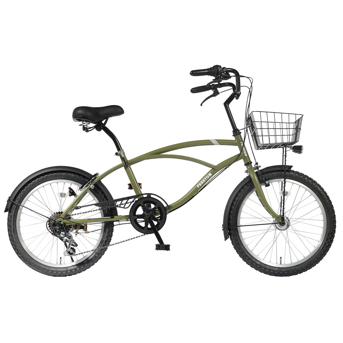 20型 20インチ ビーチクルーザー ビーチバイク フロントバスケット6段