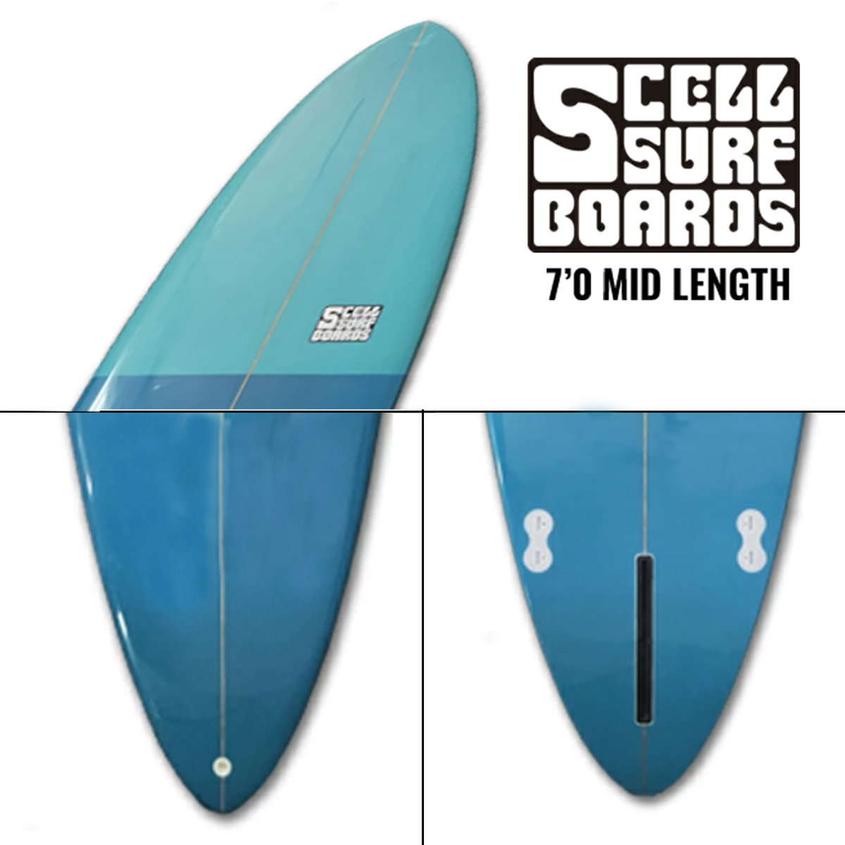 SCELLセル サーフィン サーフボード ファンボード ミッドレングス 7'0