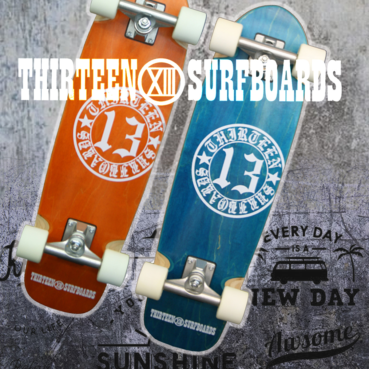 SUMMER SALE】スケートボード スケボー 13SURF 13SURFBOARDS ミニ