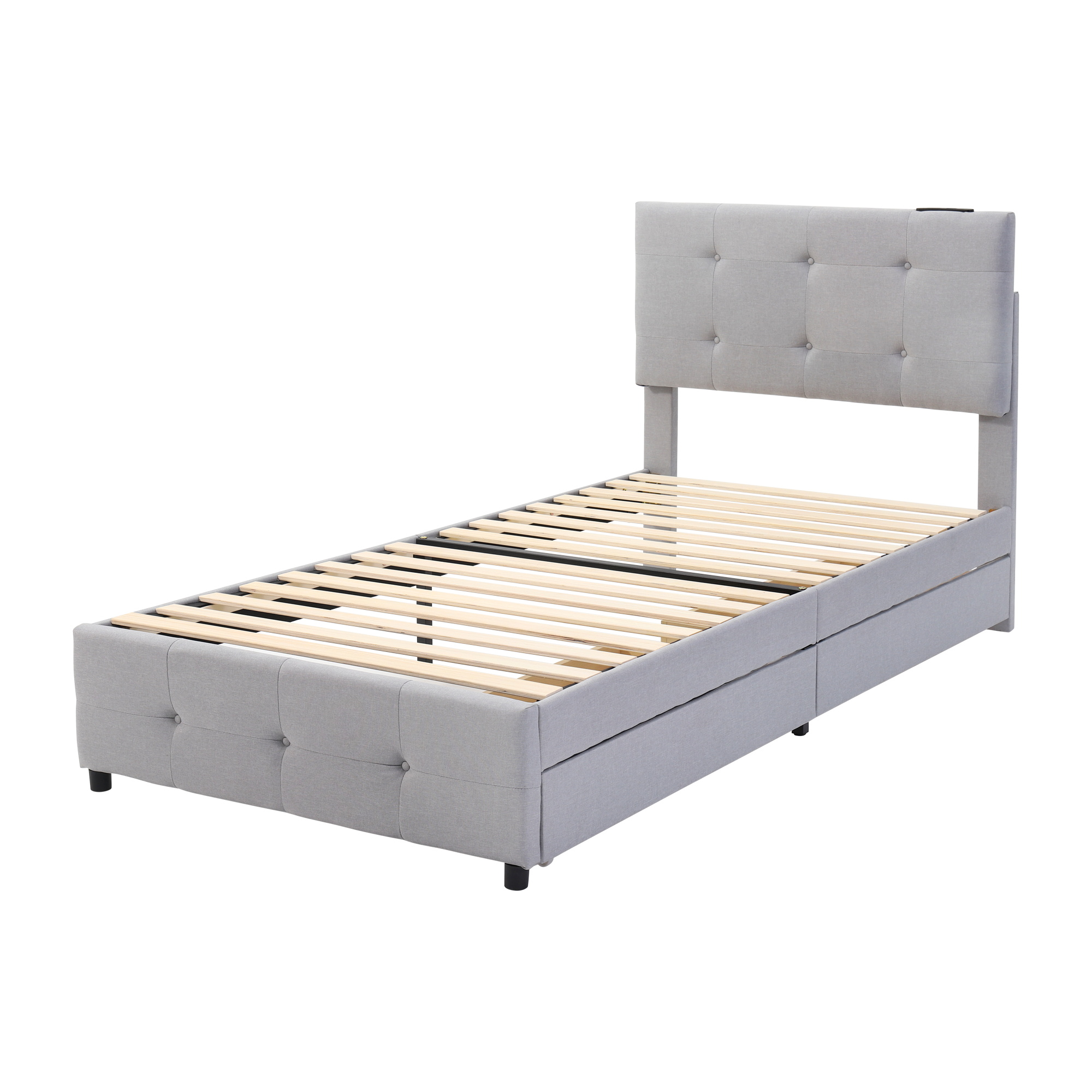 BTM ベッドフレーム シングル すのこ チェストベッド 収納 コンセント