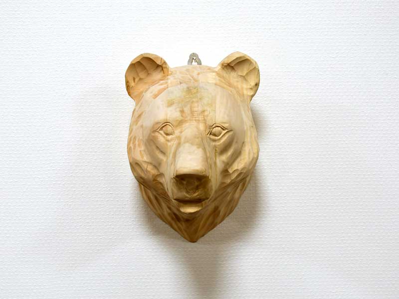 ウッド アニマル ヘッド Bear 熊 クマ 動物 ウォールオブジェ 壁飾り