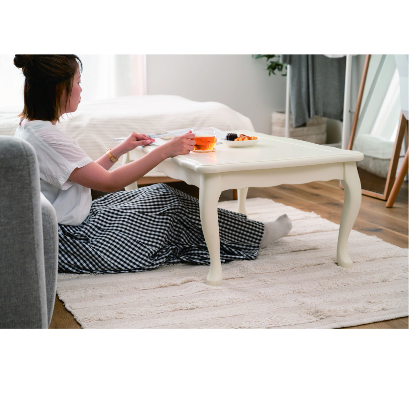 年中かわいい 猫脚 こたつテーブル 長方形 100×60 姫系こたつ 猫脚