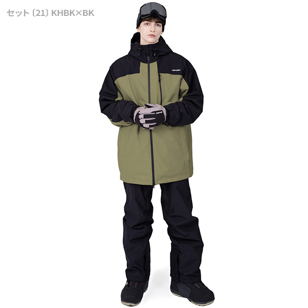 BLACK SNOW スノボウェア メンズ 上下セット スノーボードウェア 耐水