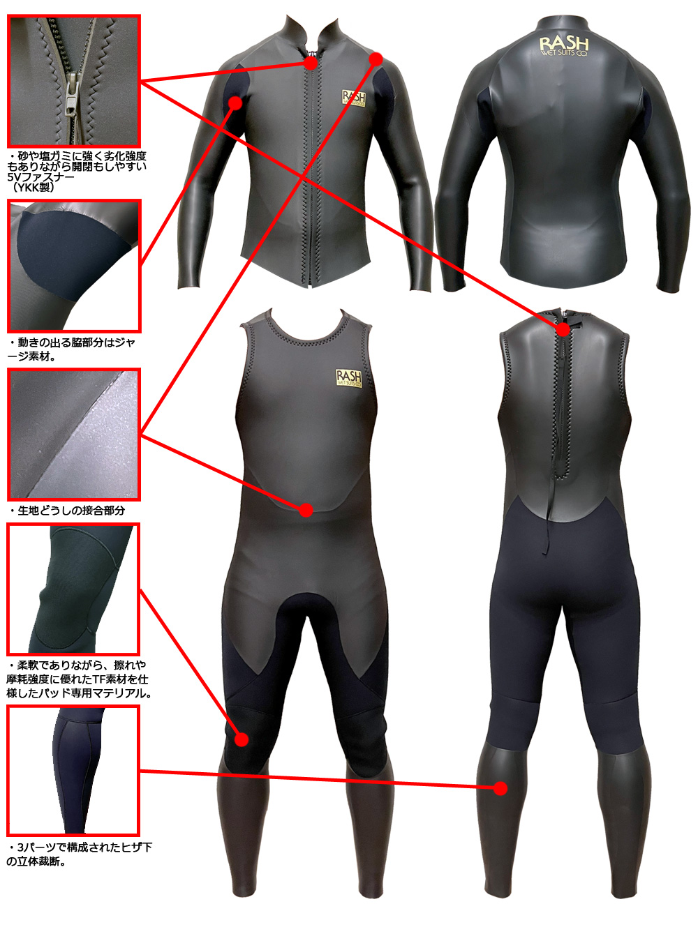 セット】2023 RASH JB FASTENER TYPE LONG JHON + TAPPA / ラッシュ