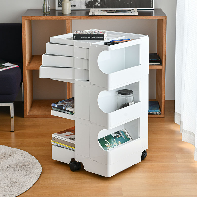 B-LINE（ビーライン） ボビーワゴン 3段 3トレイ ホワイト ブラック B