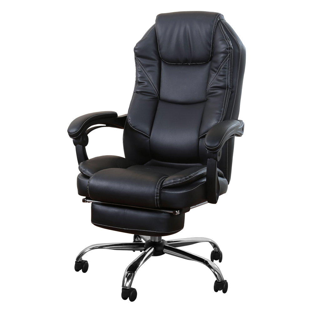 オフィスチェア リクライニング プレジデントチェア オットマン付き