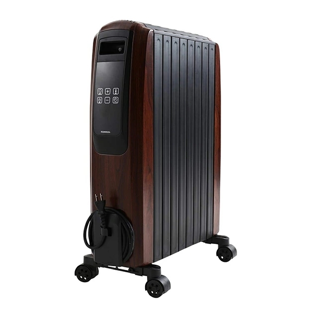 AND・DECO オイルヒーター 省エネ おしゃれ 木目調 速暖 即暖 ヒーター