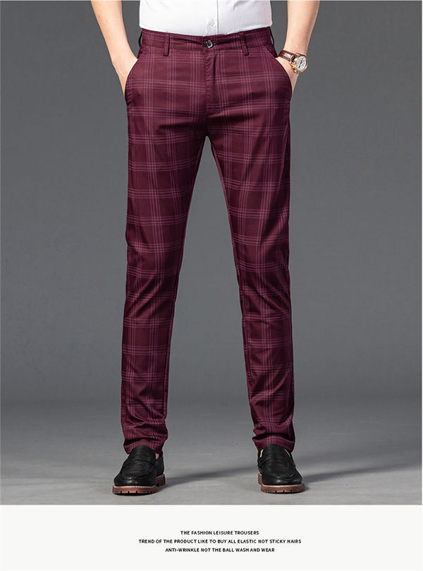 ゴルフパンツ メンズ 紳士パンツ チェックパンツ ストレッチパンツ 裾