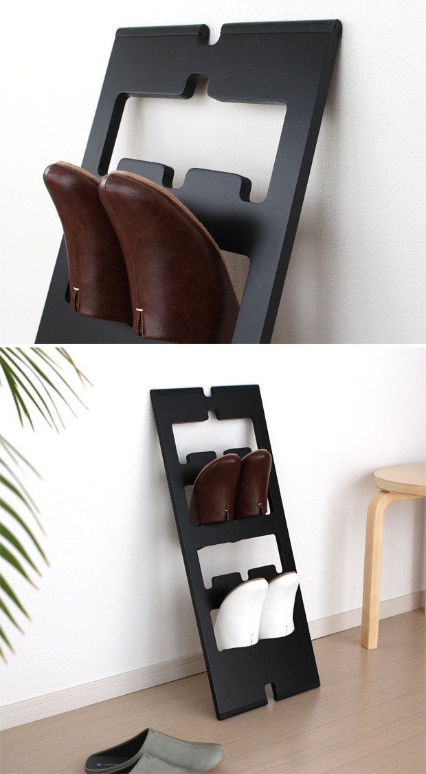 Eau FLAT フラット スリッパラック 立て掛け 壁掛け 玄関収納 スリッパ