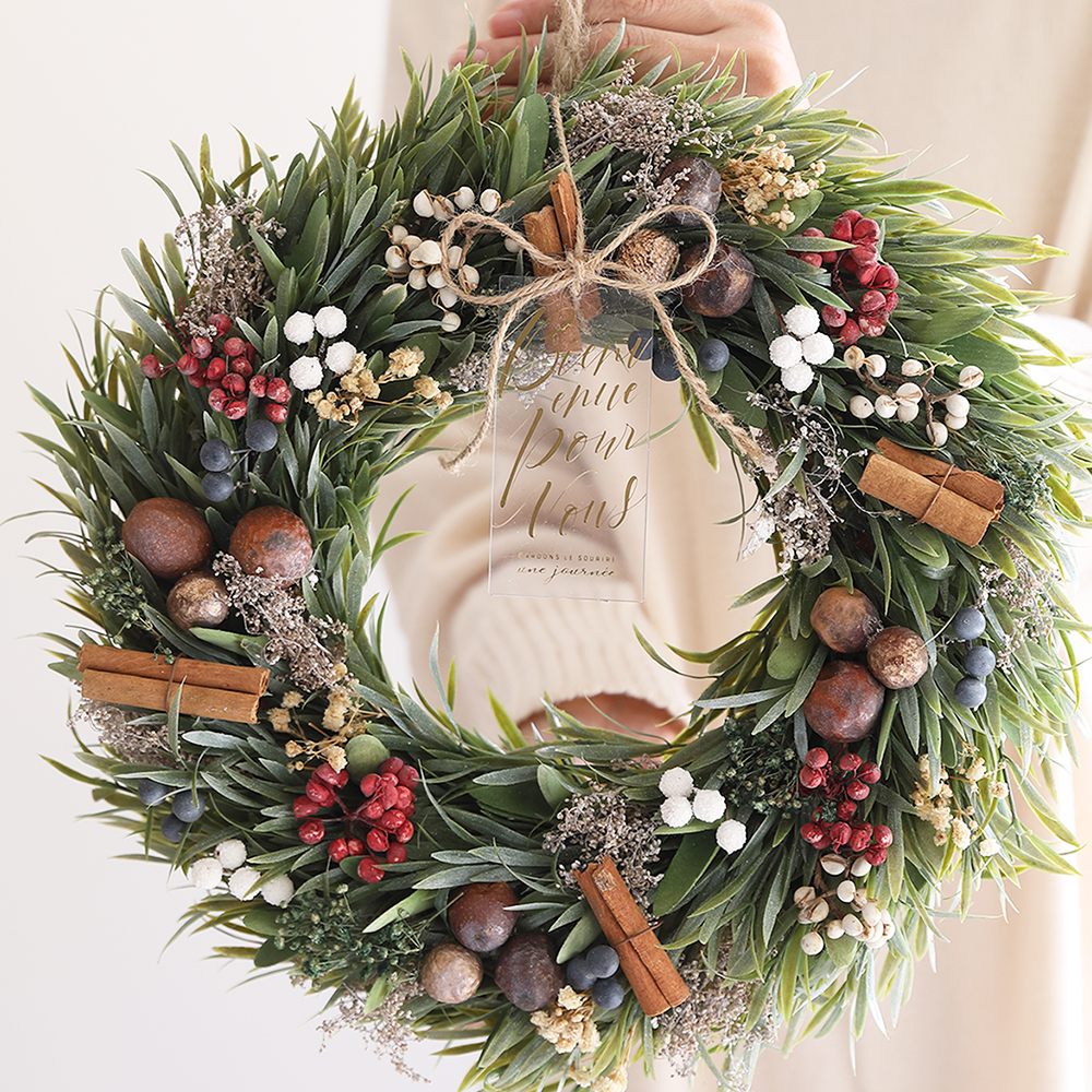 クリスマス輸入リースLサイズ クリスマスリース 玄関 クリスマス