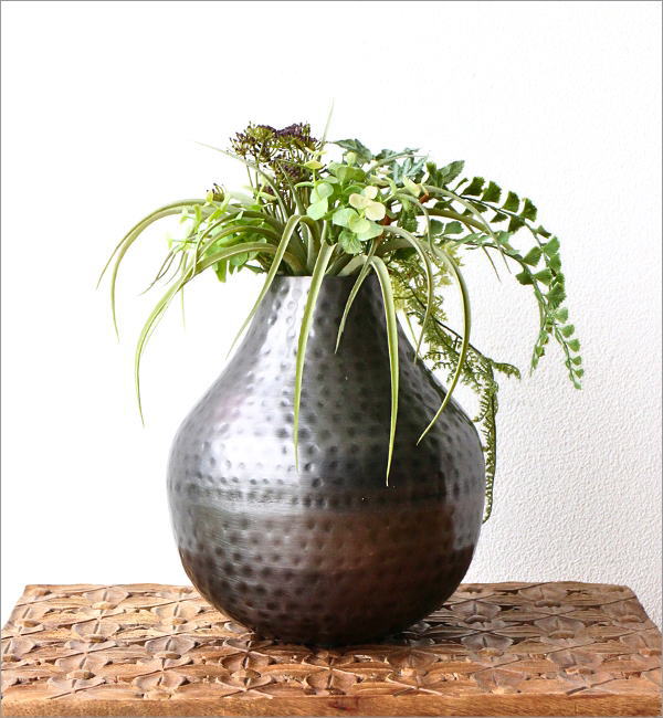 花瓶 花びん フラワーベース アイアン 金属 おしゃれ ドライフラワー