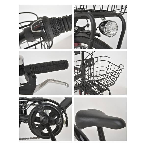 自転車 子供用 ジュニアクロスバイク 22インチ マットカーキ 6段変速