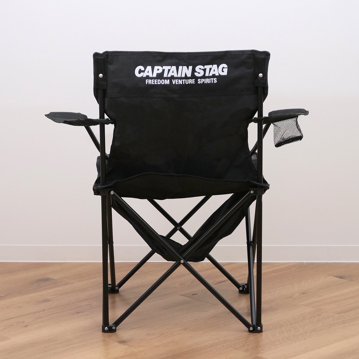 CAPTAIN STAG（キャプテンスタッグ） アウトドアチェア 折りたたみ 棚