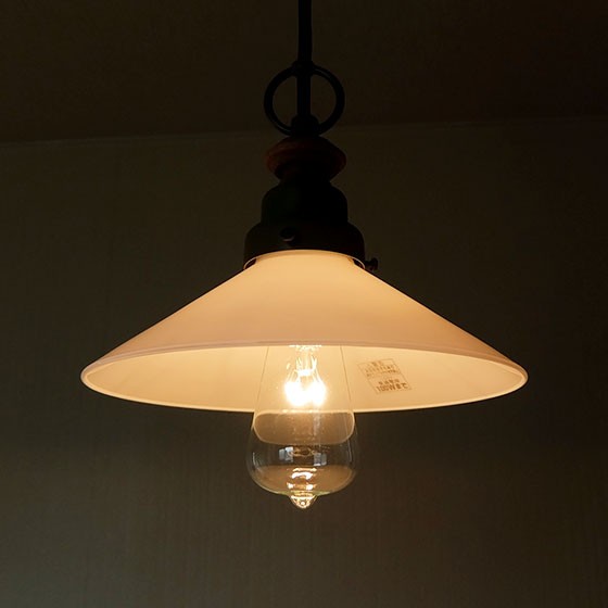 照明 ペンダントライト 後藤照明 乳白P1硝子セード LED対応 大正ロマン