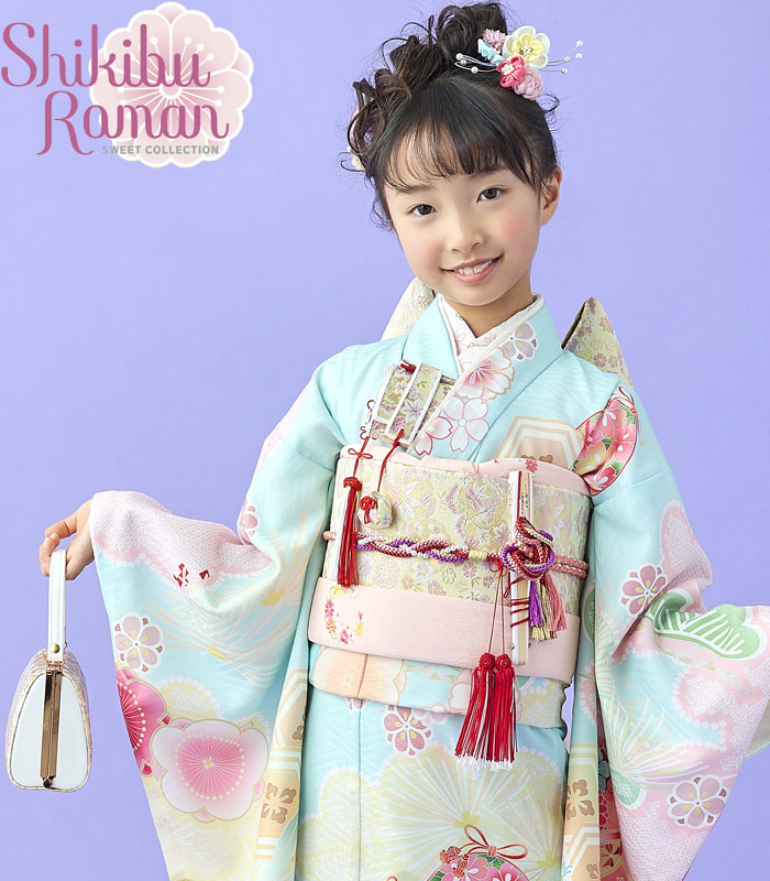 七五三 着物 7歳 女の子 着物フルセット 式部浪漫 ブランド 絵羽柄 梅