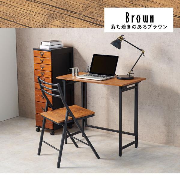 HAGiHARA（萩原） 折りたたみデスク＆折りたたみチェア セット