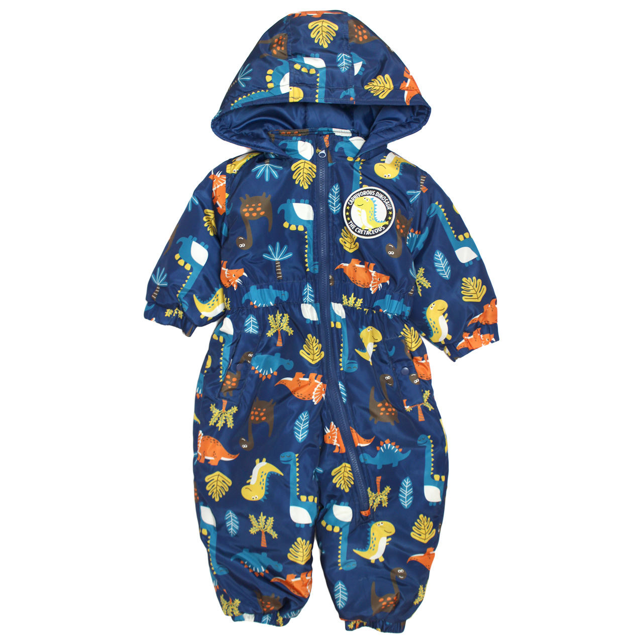 ベビー ジャンプスーツ 男の子 子供 なりきり 恐竜柄 スノーコンビ