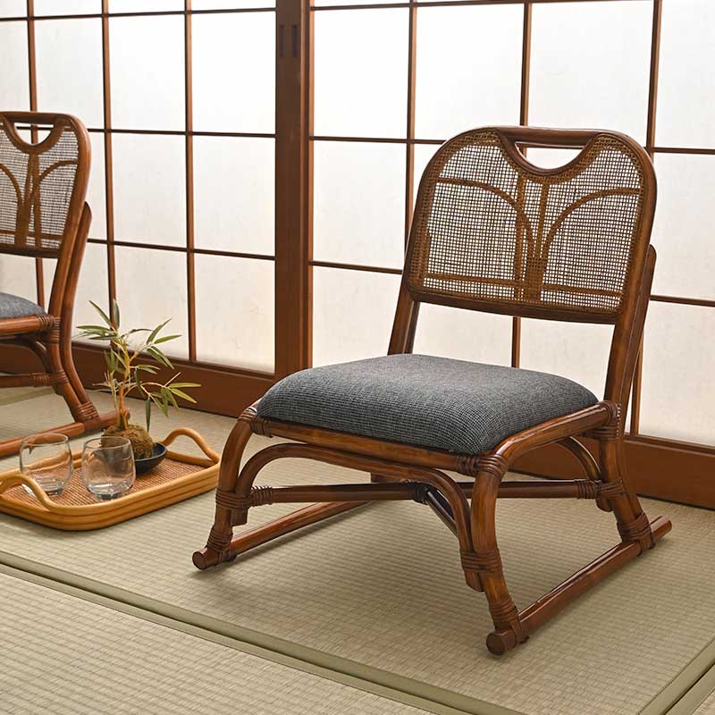アウトレット品 アジアン家具 ラタン 座椅子 1脚 籐製 母の日 父の日